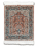 Kézi csomózású jelzett kínai selyem szőnyeg