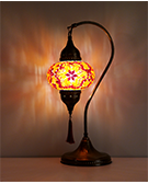 Mozaiküveg karos asztali lámpa - MN3DMO NP1
