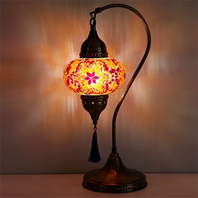 Mozaiküveg karos asztali lámpa - MN3DMO NP1X