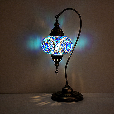 Mozaiküveg karos asztali lámpa - TM 17L K11