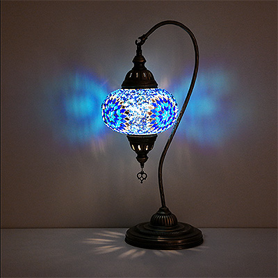 Mozaiküveg karos asztali lámpa - TM 17L K12