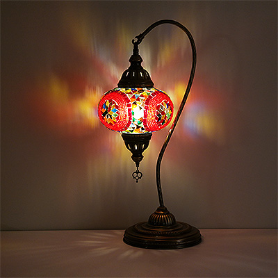 Mozaiküveg karos asztali lámpa - TM 17L SZ1