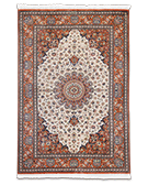 Ghom - hand knotted signed silk carpet