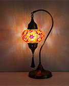 Mosaicglass table lamp with arm - MN3DMO NP1X