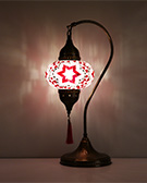 Mosaicglass table lamp with arm - MN3DMO RSZ1
