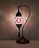Mozaiküveg karos asztali lámpa - MN3DMO RSZ1X