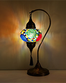 Mozaiküveg karos asztali lámpa - MN3DMO SZ1