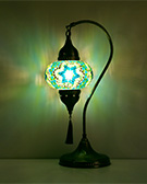 Mozaiküveg karos asztali lámpa - MN3DMO ZK1