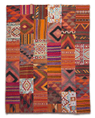 Patchwork kilim - woven oriental carpet