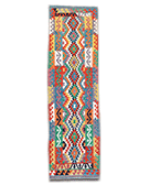 Maimana kilim - hand woven oriental runner carpet - SPM 30 1326