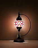 Mozaiküveg karos asztali lámpa - TM 138 N1