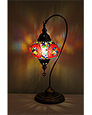 Mozaiküveg karos asztali lámpa - TM 17L SZ1