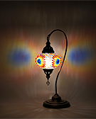 Mozaiküveg karos asztali lámpa - TM 17L SZ11