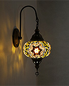 Mozaiküveg fali lámpa