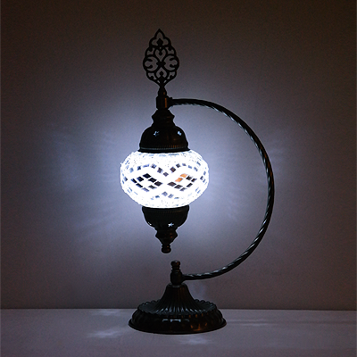 Mozaiküveg karos asztali lámpa - TM 138 F2