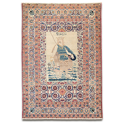 Kirman - finom csomózású antik perzsa szőnyeg - KSZB 001