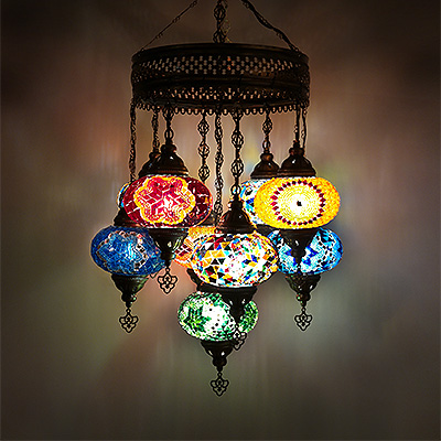 Mosaicglass hanging lamp - MN2A9SIL