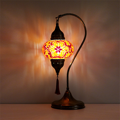 Mozaiküveg karos asztali lámpa - MN3DMO NP1