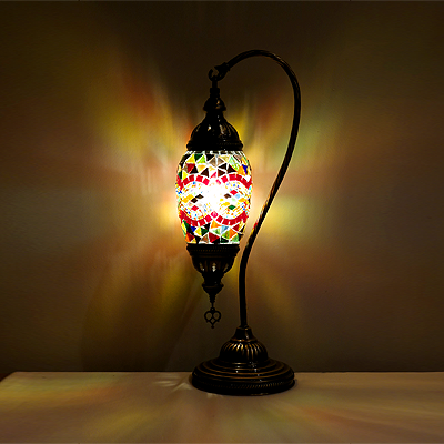 Mozaiküveg karos asztali lámpa - TM 11L SZ1