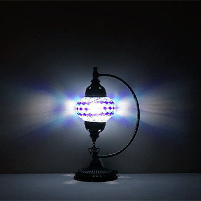 Mozaiküveg karos asztali lámpa - TM 138 K1