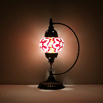 Mozaiküveg karos asztali lámpa - TM 138 N1