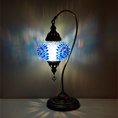 Mozaiküveg karos asztali lámpa - TM 17L K4