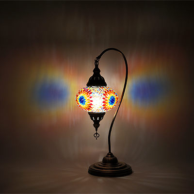 Mozaiküveg karos asztali lámpa - TM 17L SZ11