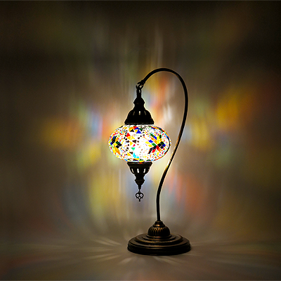 Mozaiküveg karos asztali lámpa - TM 17L SZ12