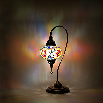 Mozaiküveg karos asztali lámpa - TM 17L SZ14