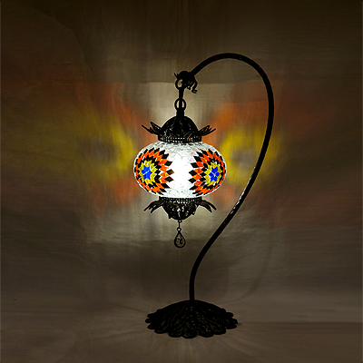 Mozaiküveg karos asztali lámpa - TMF 015L 027 5a