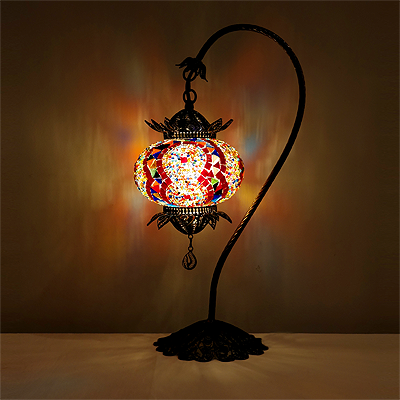 Mozaiküveg karos asztali lámpa - TMF 15L SZ1