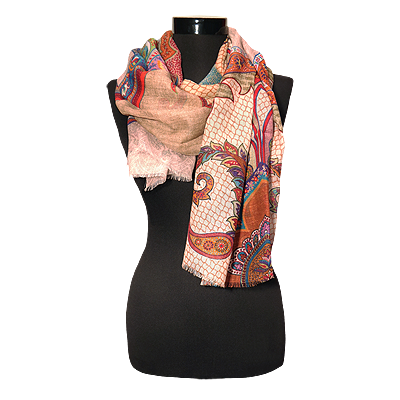 Wool - silk pasmina shawl - TPR 139 89