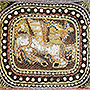 Antik Kalaga hímzésű falikép - KR 1151